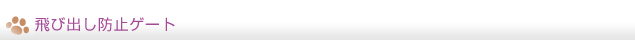 飛び出し防止ゲート