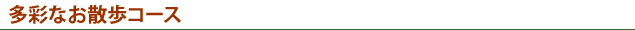 多彩なお散歩コース