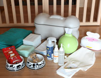 お部屋の愛犬用備品写真