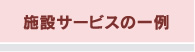 施設サービスの一例