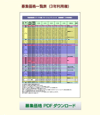 募集価格一覧表