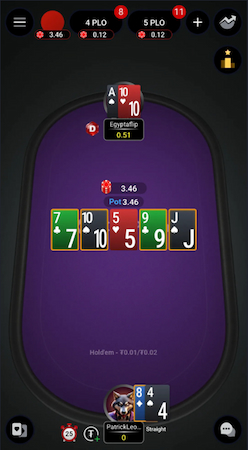 ポーカーをプレイ